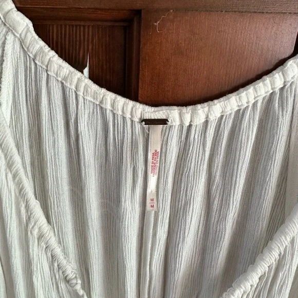 Free People White Maxi Dress with Long Sleeves - Picture 2 of 5